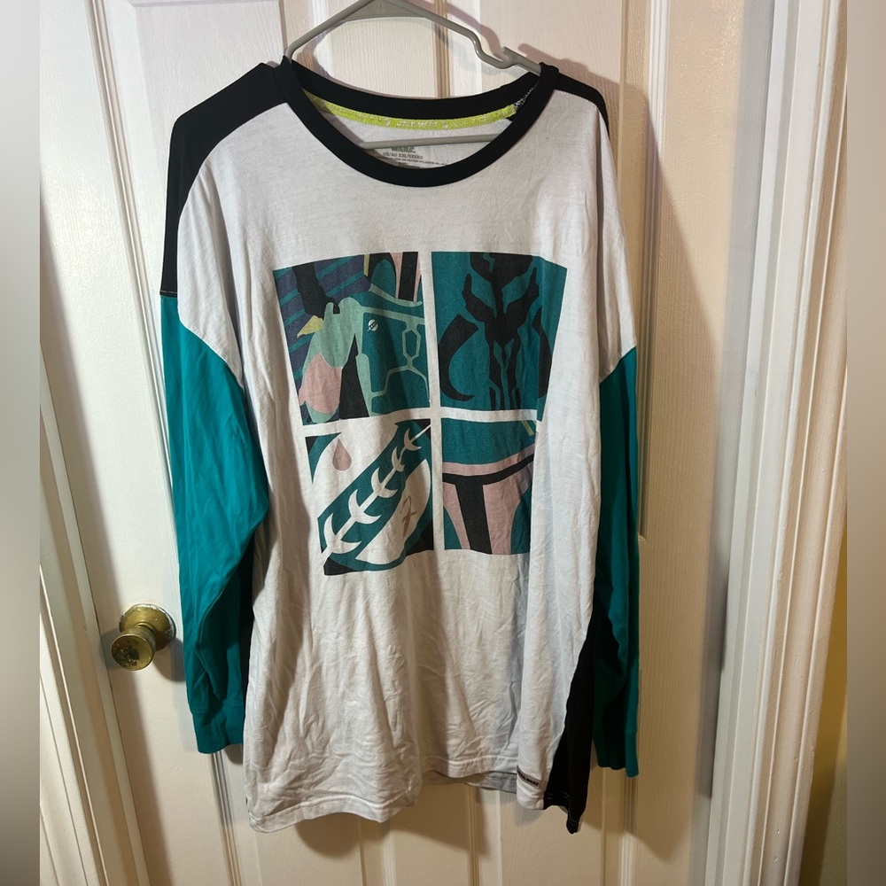 Star Wars Mandalorian Shirt with Green and Black Details